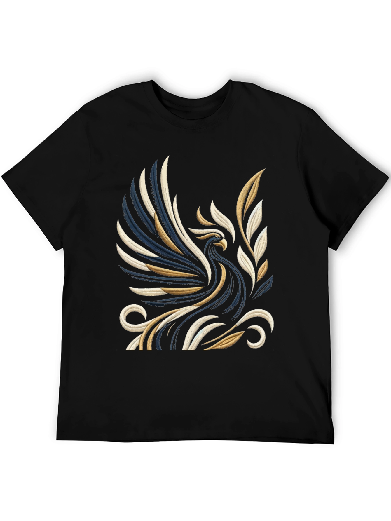 Phoenix Graphic Print Black T-Shirt