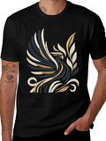 Phoenix Graphic Print Black T-Shirt
