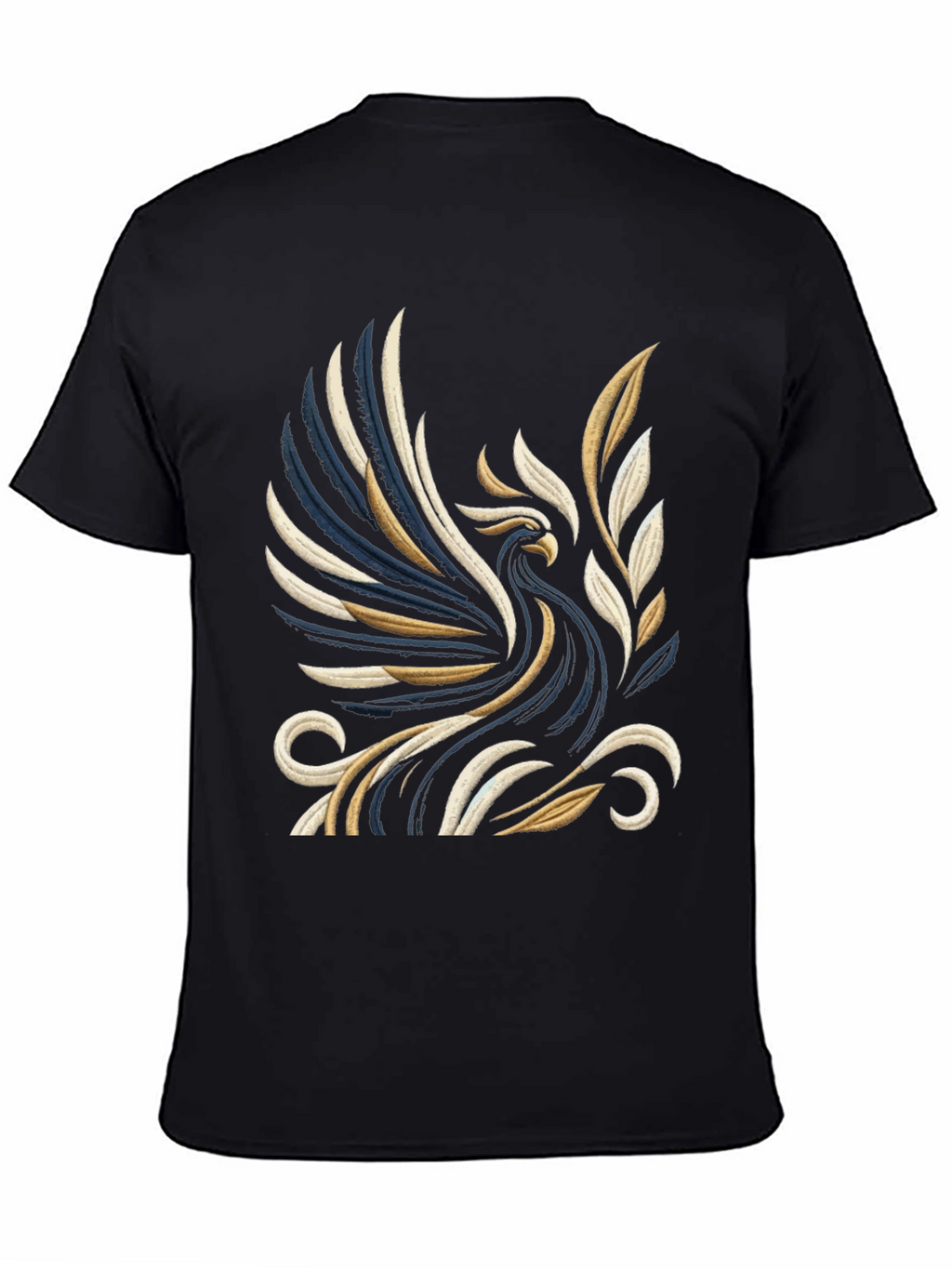Phoenix Graphic Print Black T-Shirt