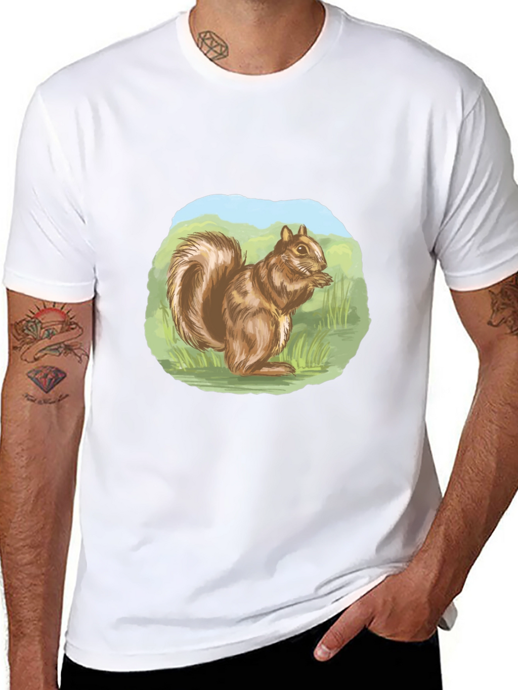 Squirrel Graphic Tee - Nature Lovers T-Shirt