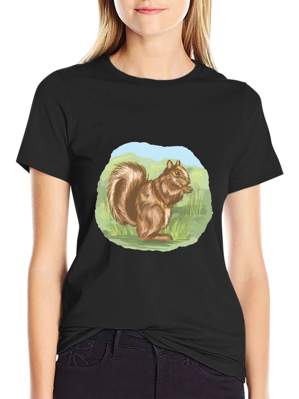 Squirrel Graphic Tee - Nature Lovers T-Shirt