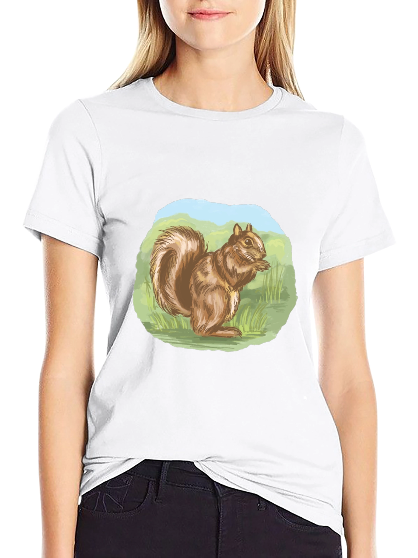 Squirrel Graphic Tee - Nature Lovers T-Shirt
