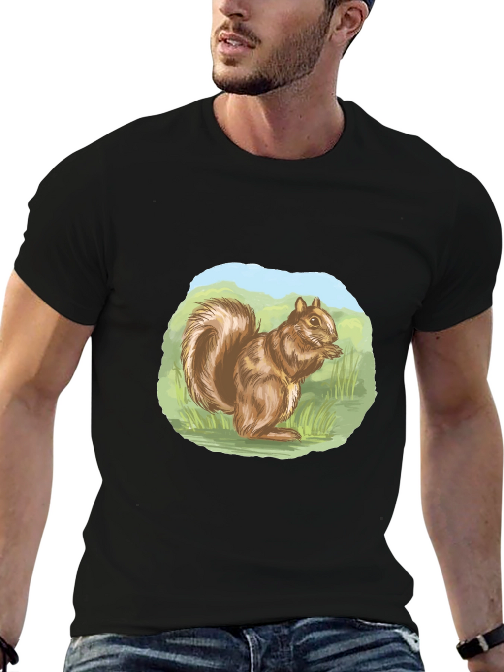 Squirrel Graphic Tee - Nature Lovers T-Shirt