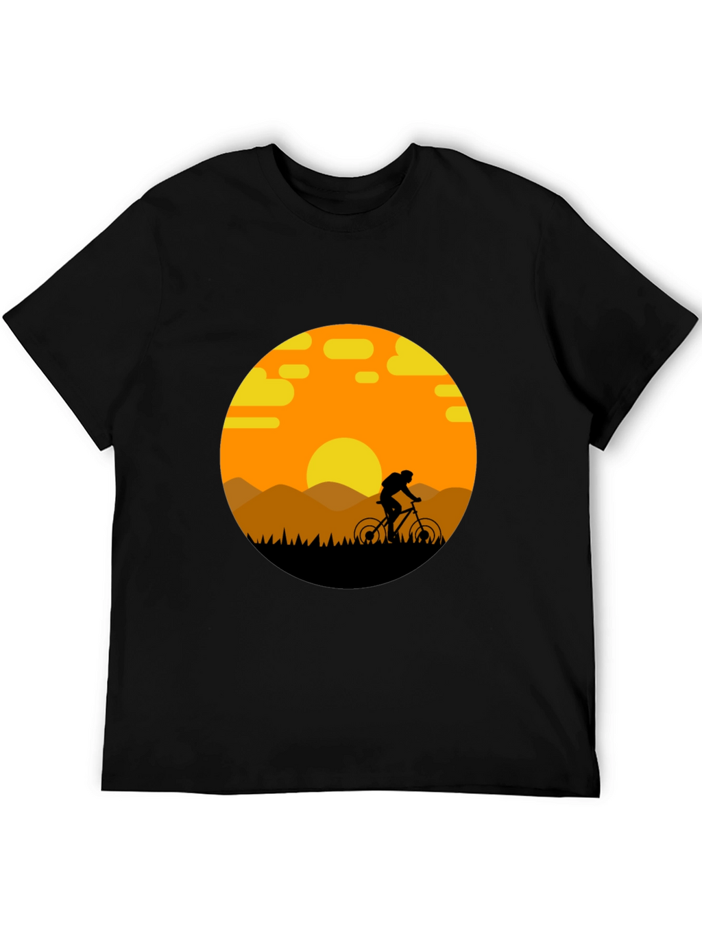 Mountain Biker Sunset Graphic Tee - Adventure Ready
