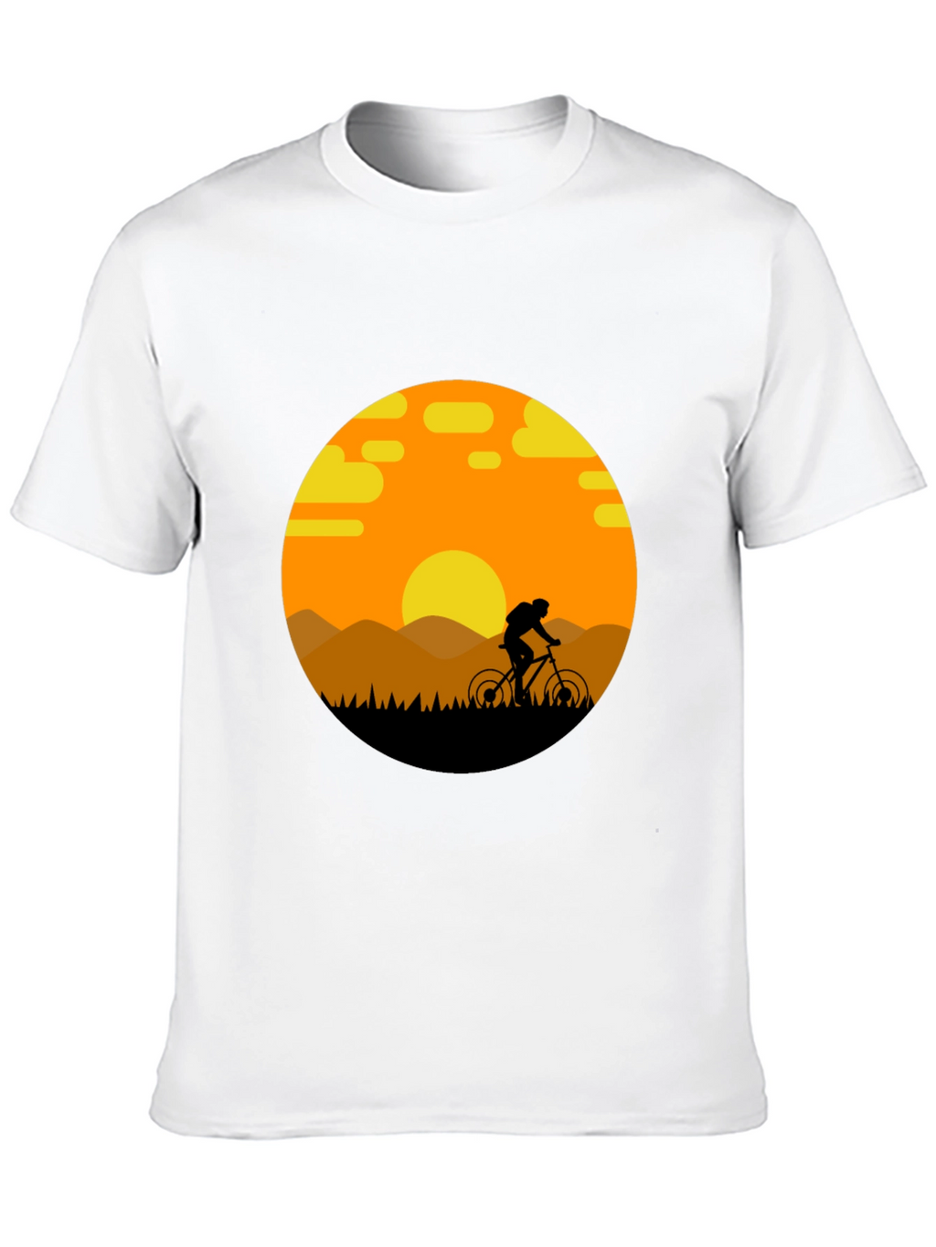 Mountain Biker Sunset Graphic Tee - Adventure Ready