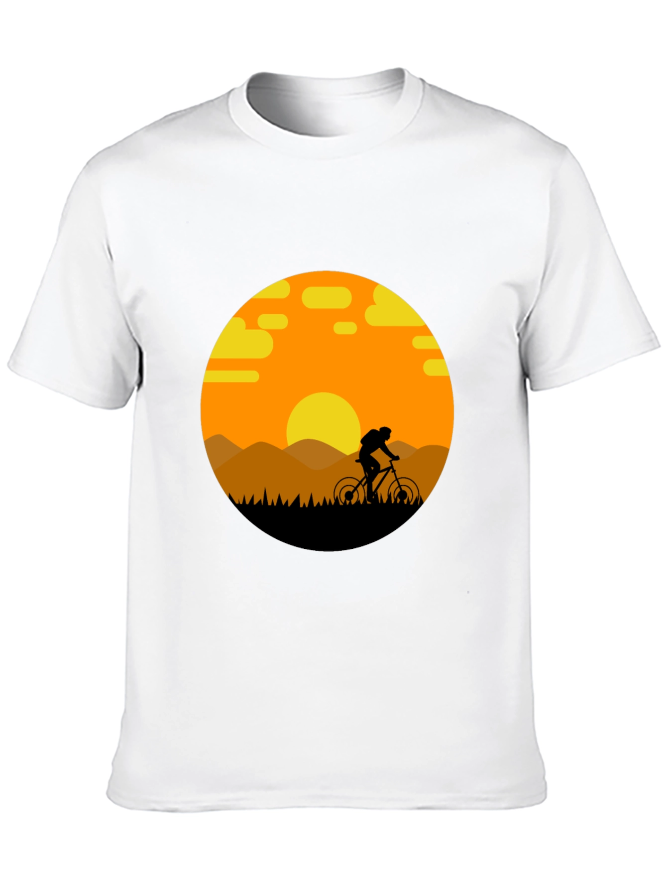 Mountain Biker Sunset Graphic Tee - Adventure Ready
