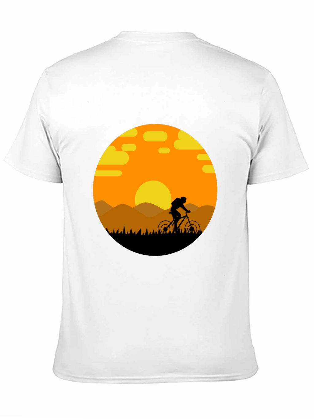 Mountain Biker Sunset Graphic Tee - Adventure Ready