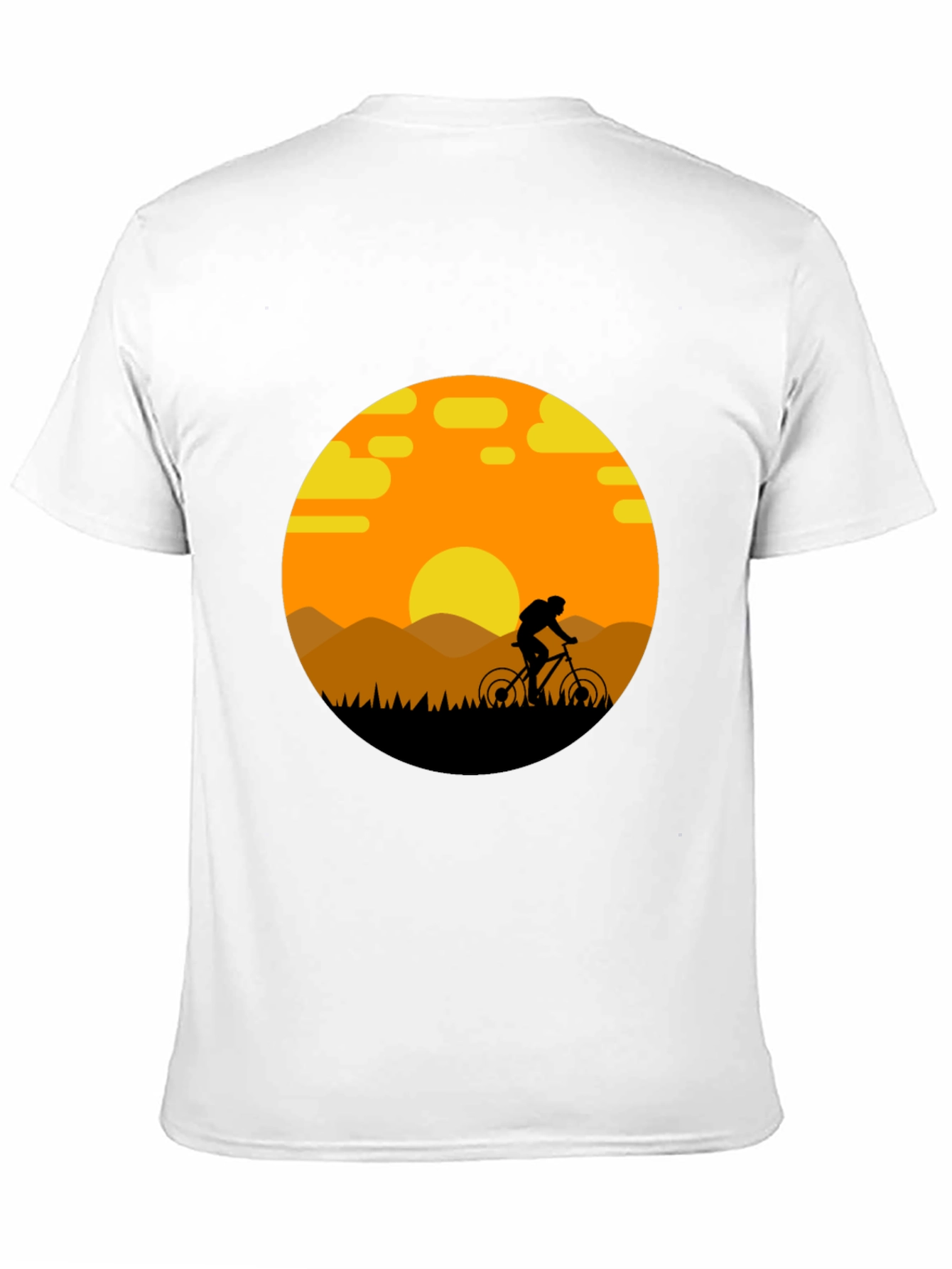 Mountain Biker Sunset Graphic Tee - Adventure Ready