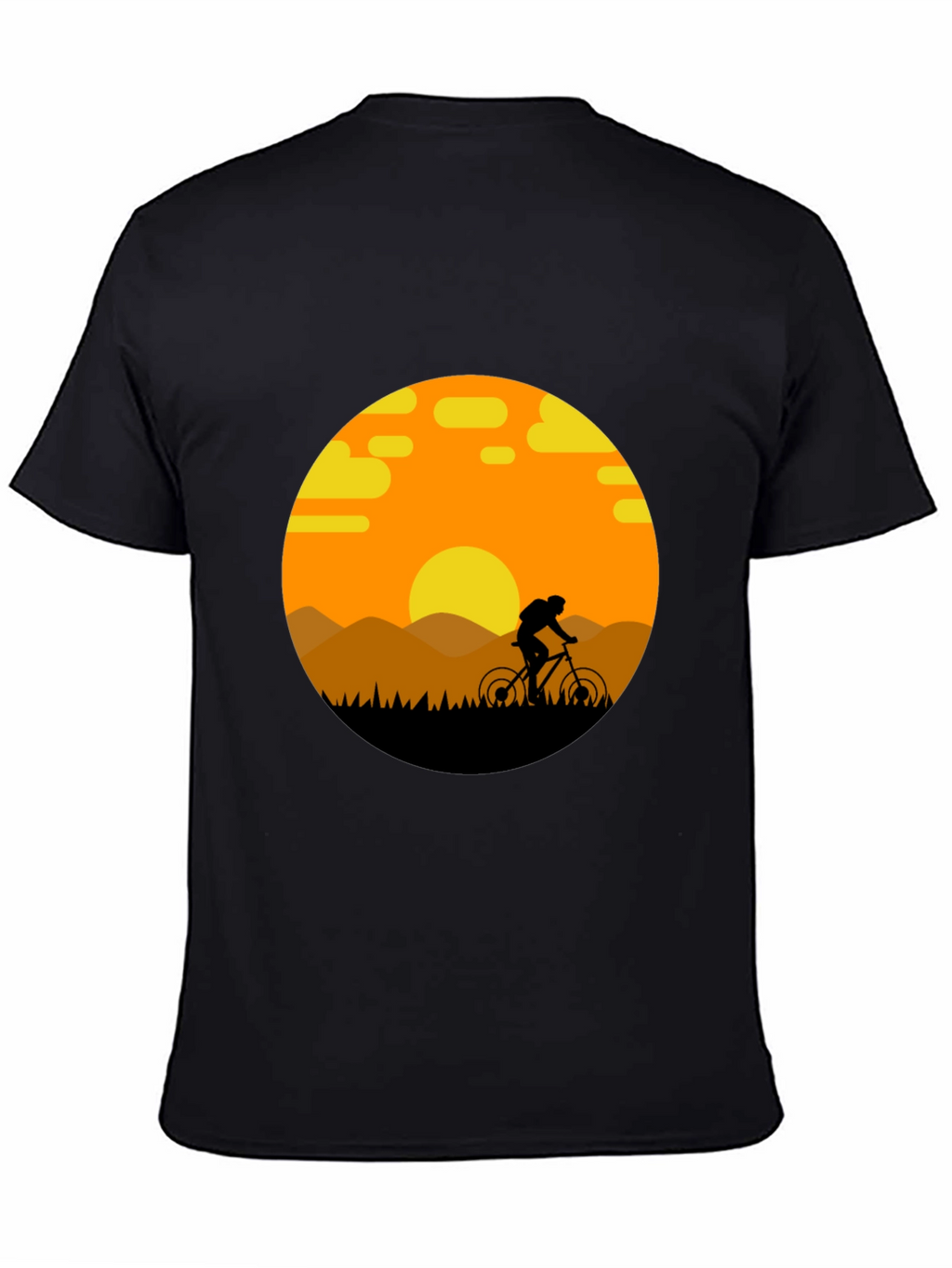 Mountain Biker Sunset Graphic Tee - Adventure Ready