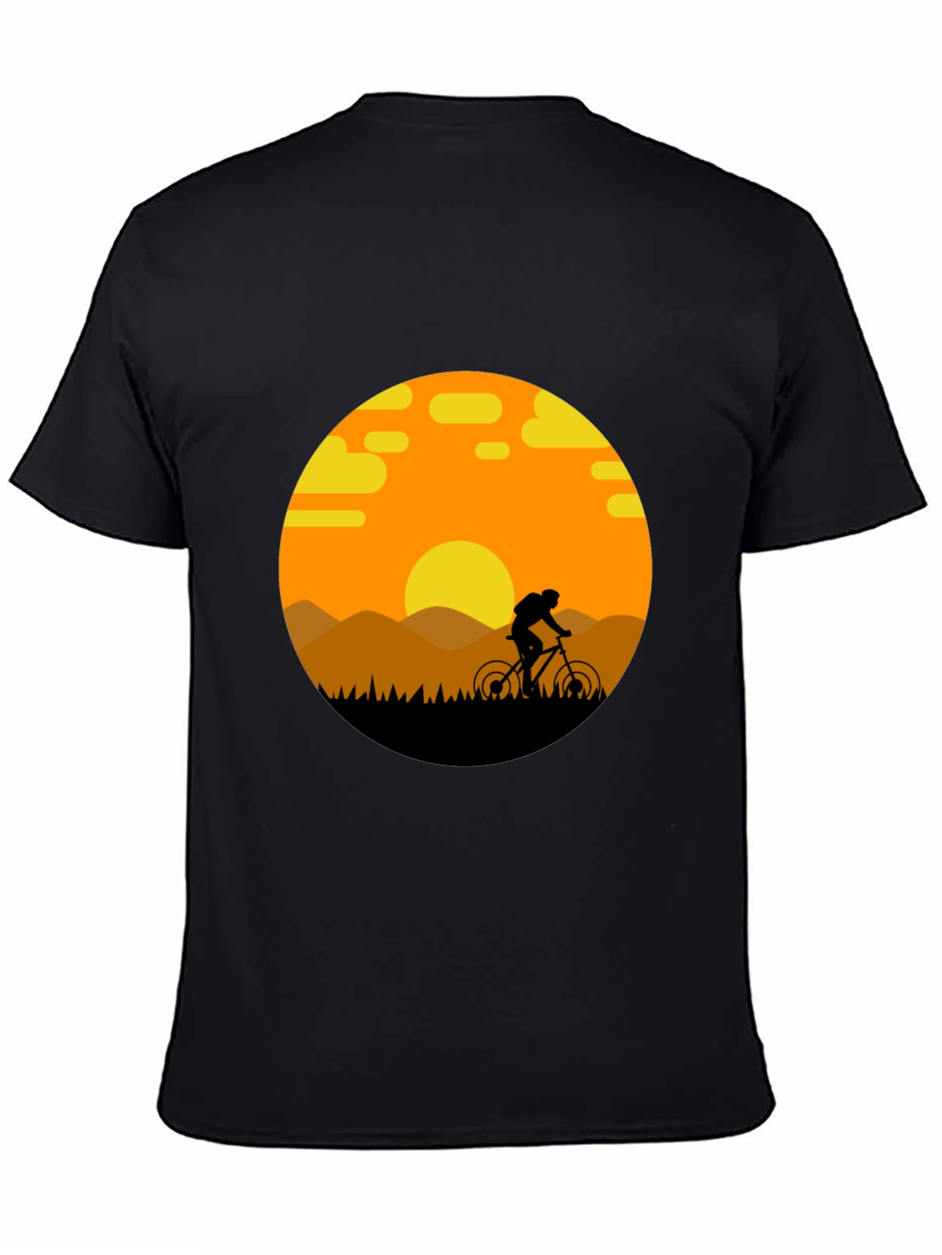 Mountain Biker Sunset Graphic Tee - Adventure Ready