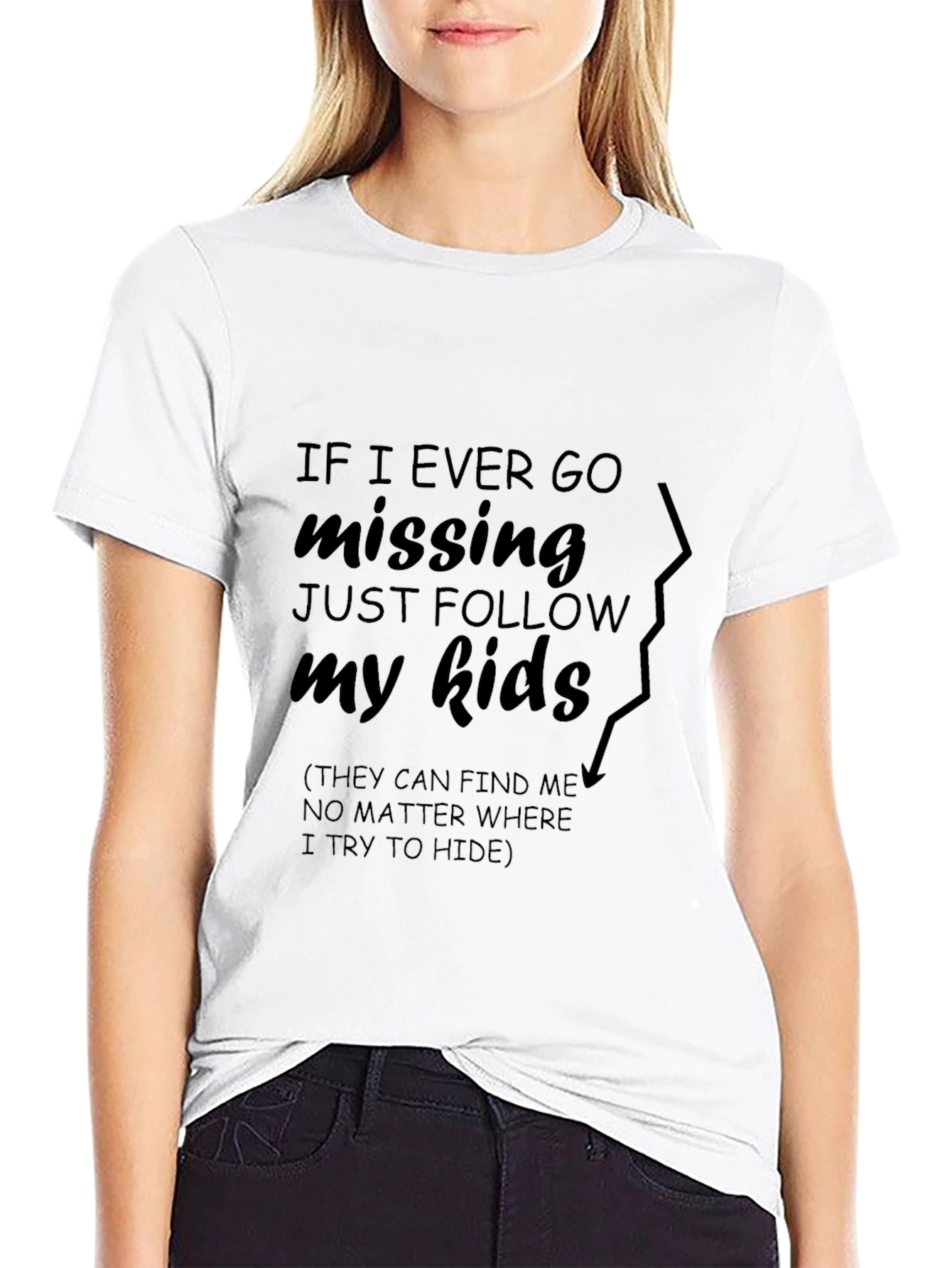 Funny Missing Dad T-Shirt - Follow My Kids!