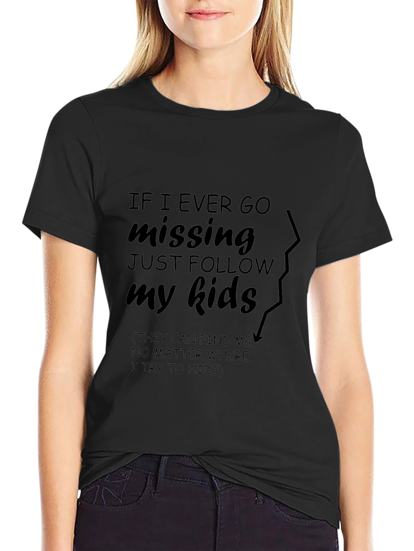 Funny Missing Dad T-Shirt - Follow My Kids!