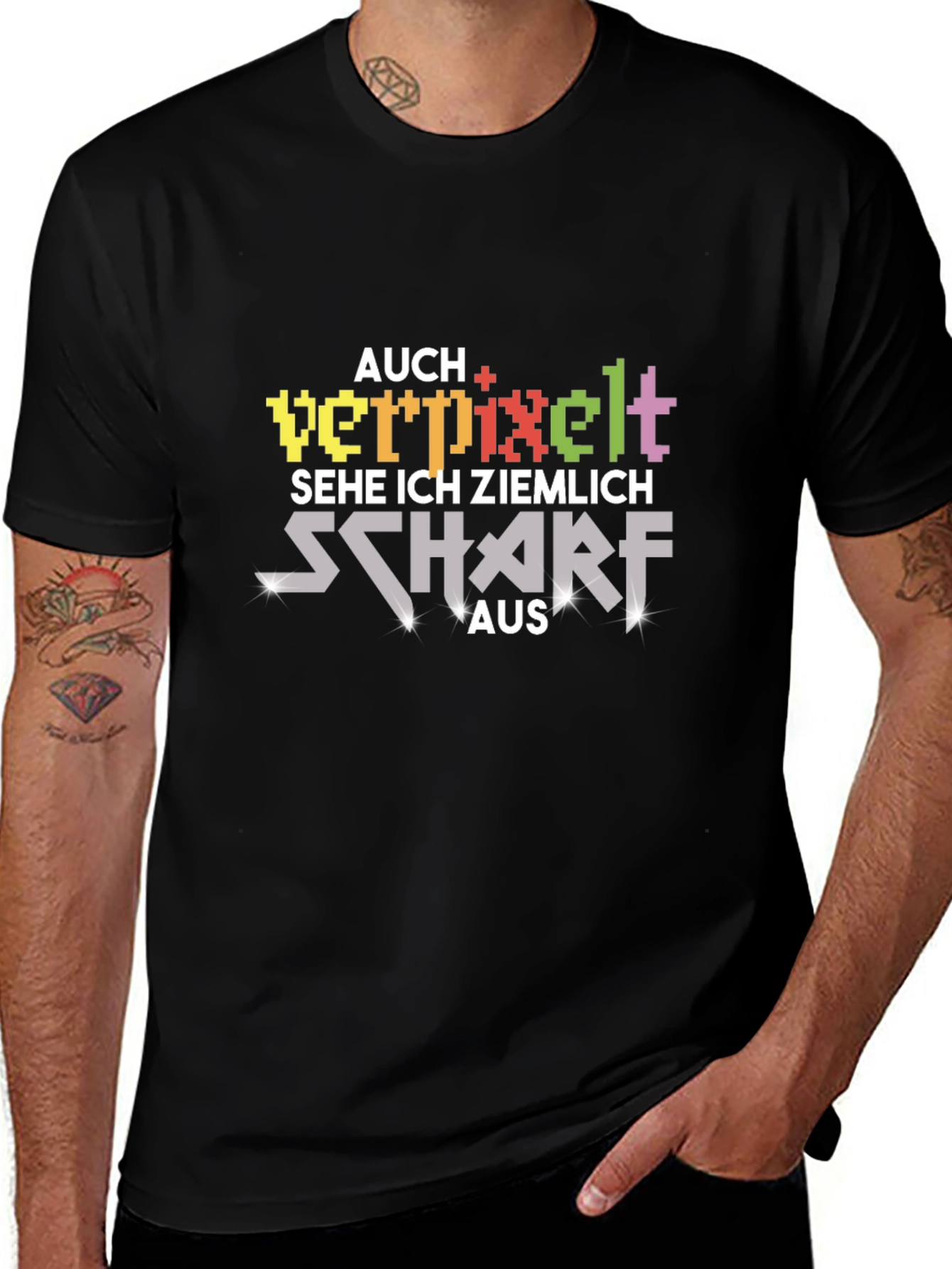 Pixelated Sharp T-Shirt - Gamer Style