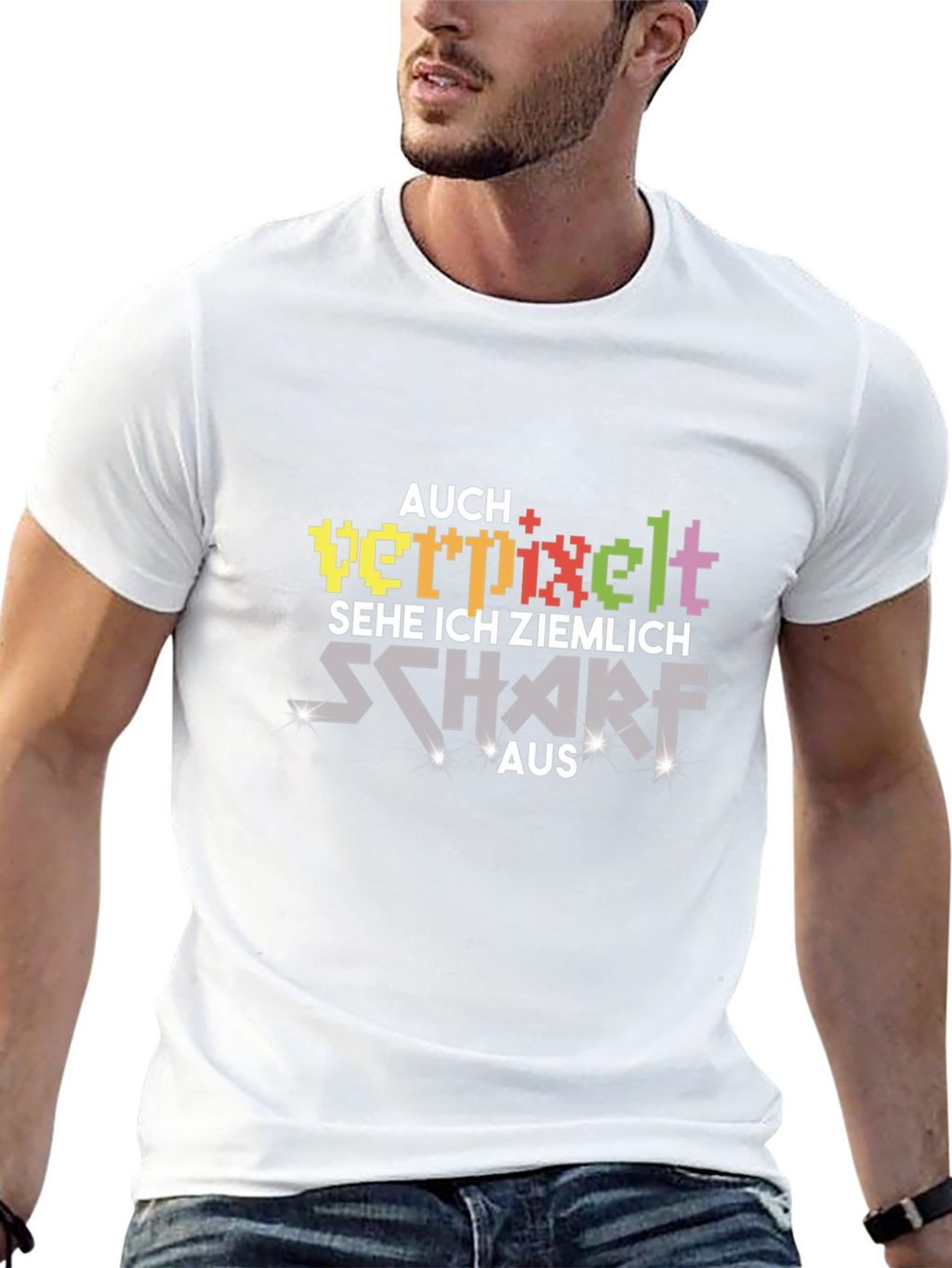 Pixelated Sharp T-Shirt - Gamer Style