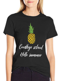 Goodbye School Hello Summer Pineapple Graphic Tee
