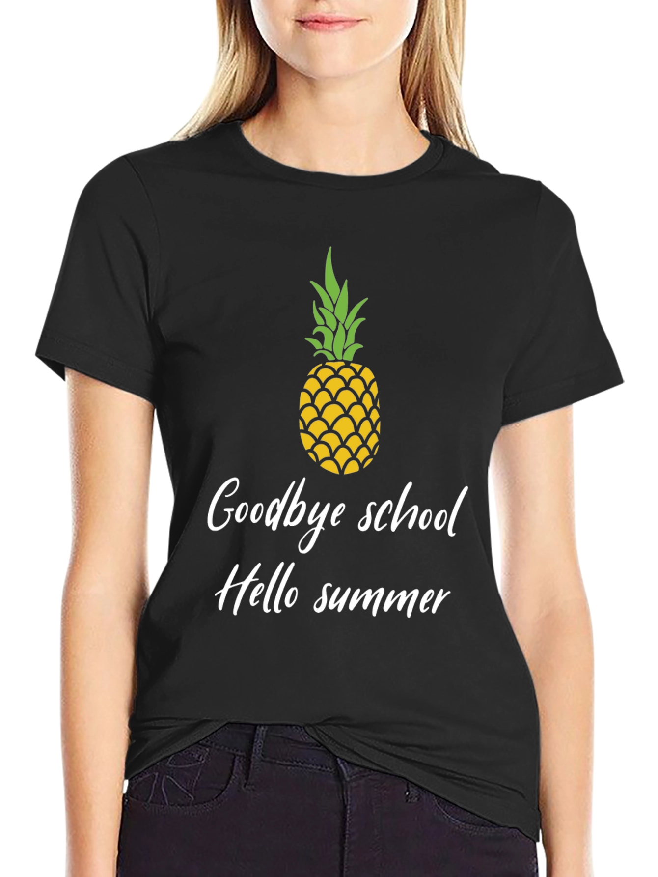 Goodbye School Hello Summer Pineapple Graphic Tee