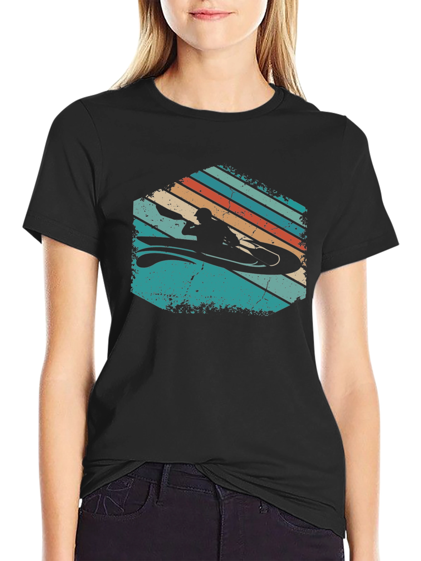 Retro Kayak T-Shirt - Adventure Ready