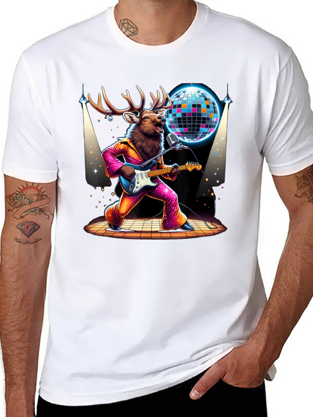 Disco Deer Graphic Tee