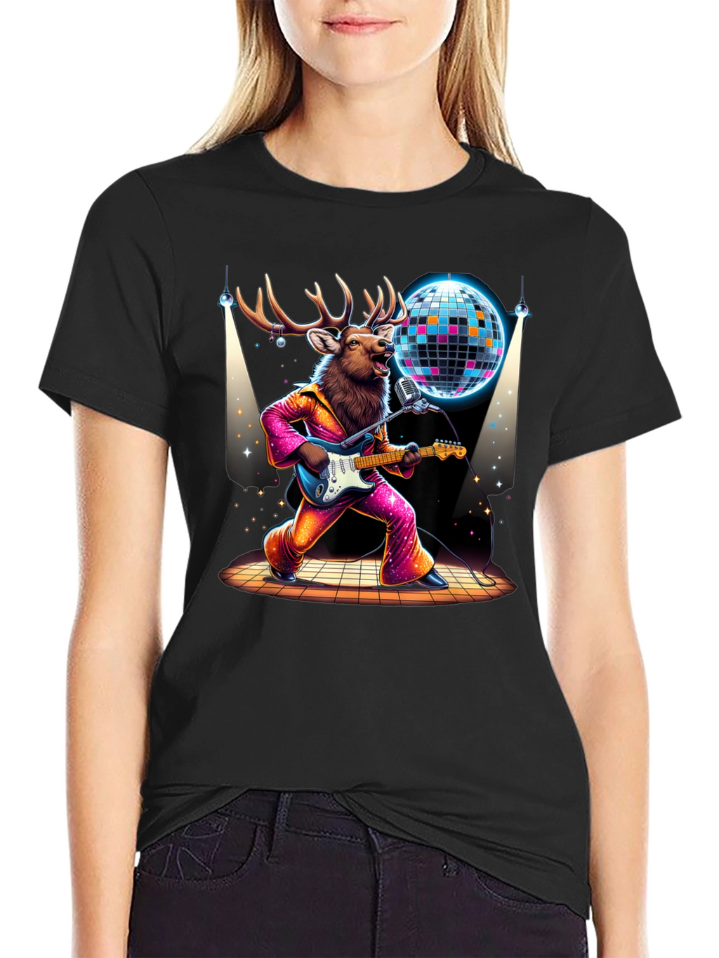 Disco Deer Graphic Tee
