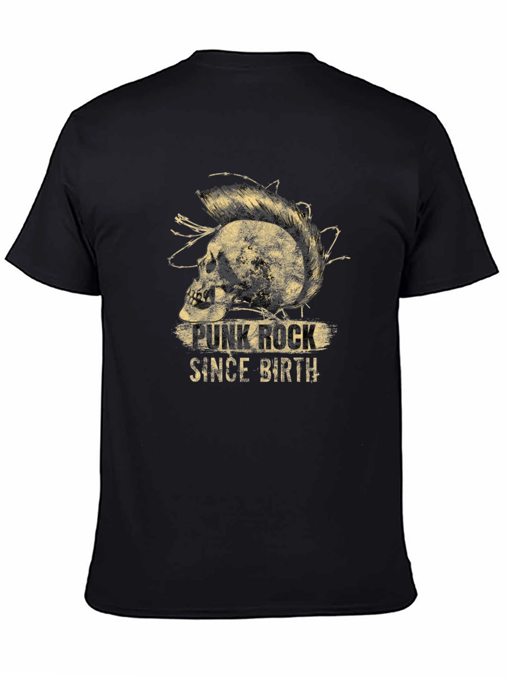 Punk Rock Since Birth T-Shirt - Skull Design