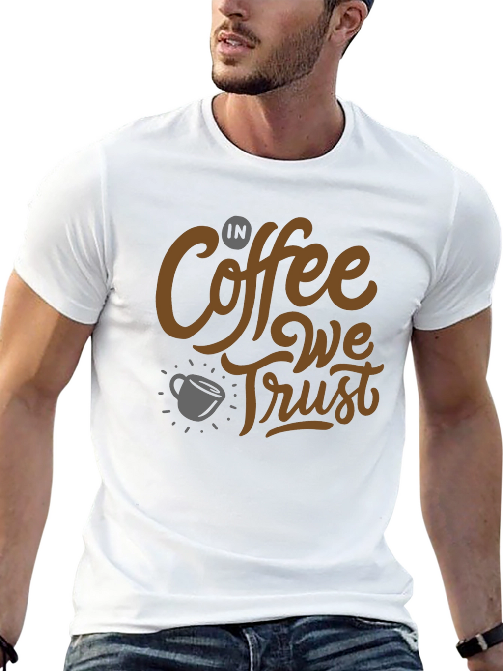 Coffee Lovers T-Shirt: In Coffee We Trust Graphic Tee