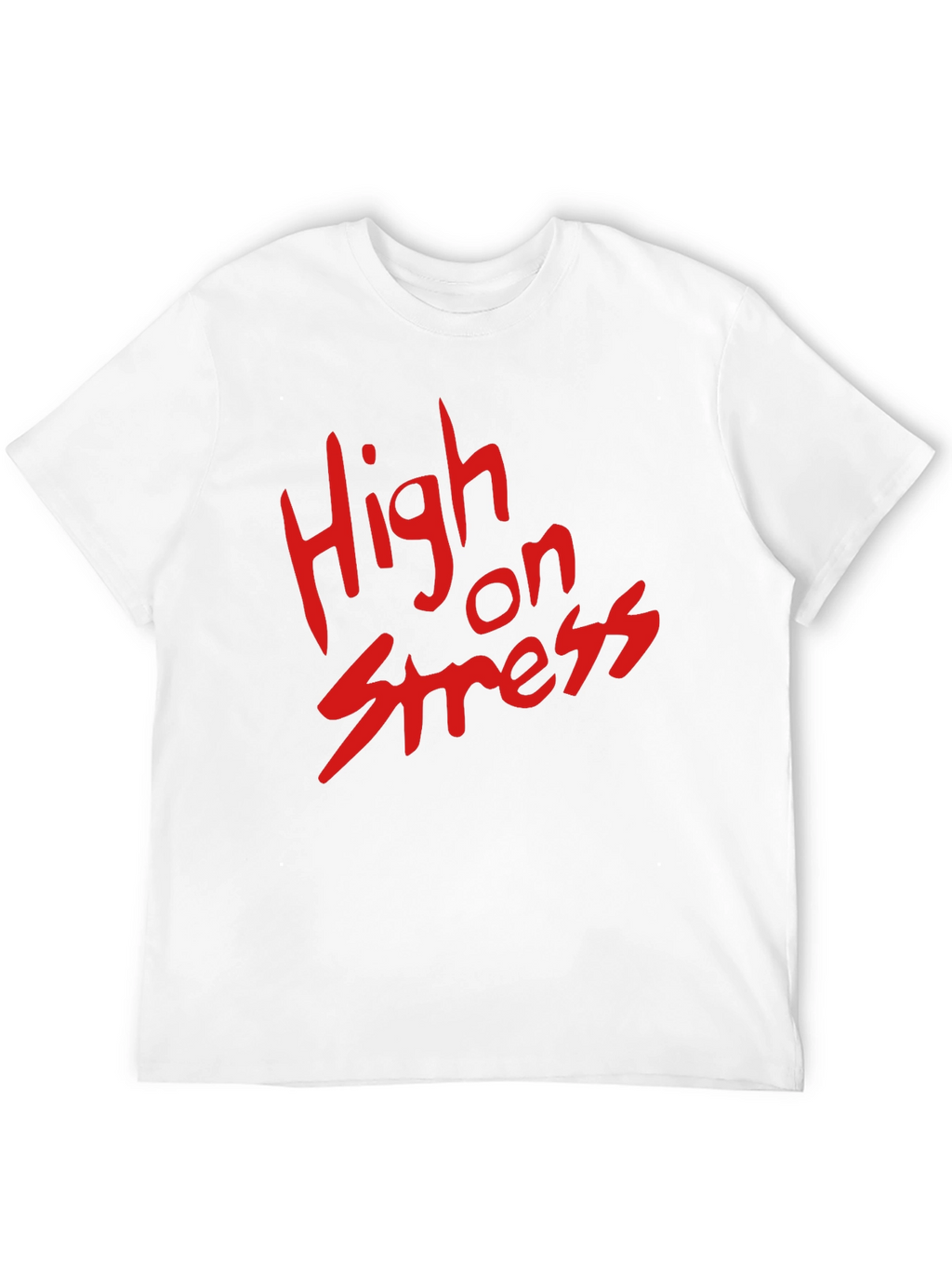 High on Stress T-Shirt - Black Casual Tee