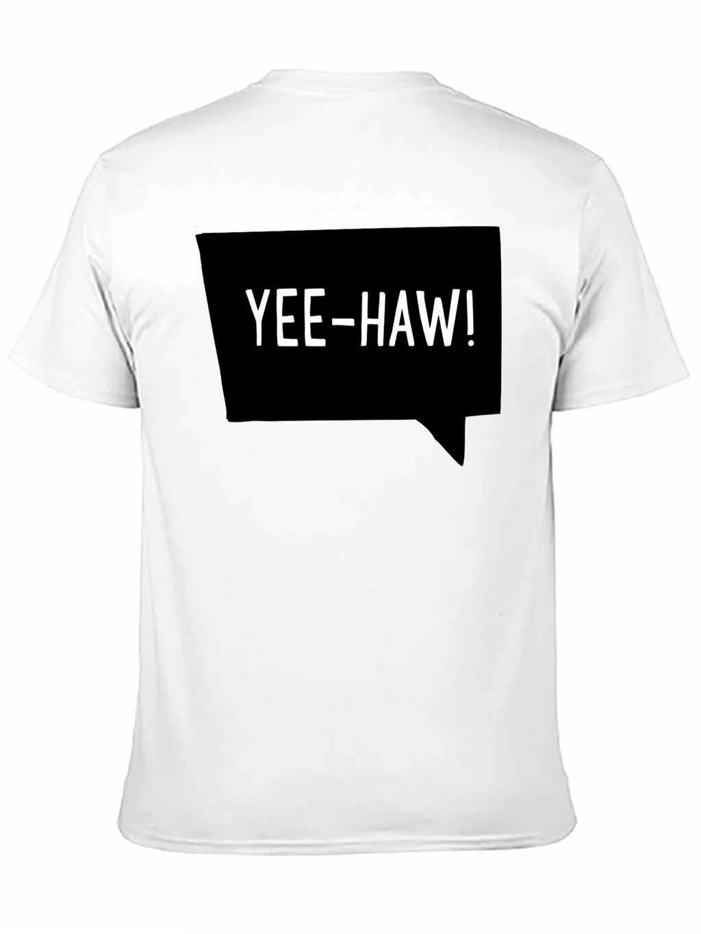 Yee-Haw Speech Bubble Graphic Tee - Black Cotton T-Shirt