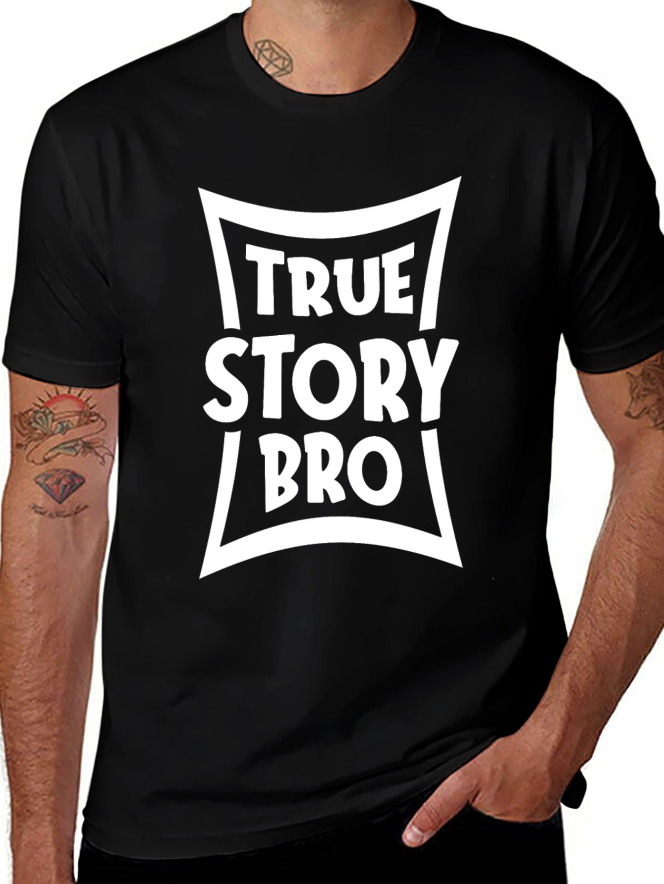 True Story Bro Graphic Tee - Mens Black T-Shirt