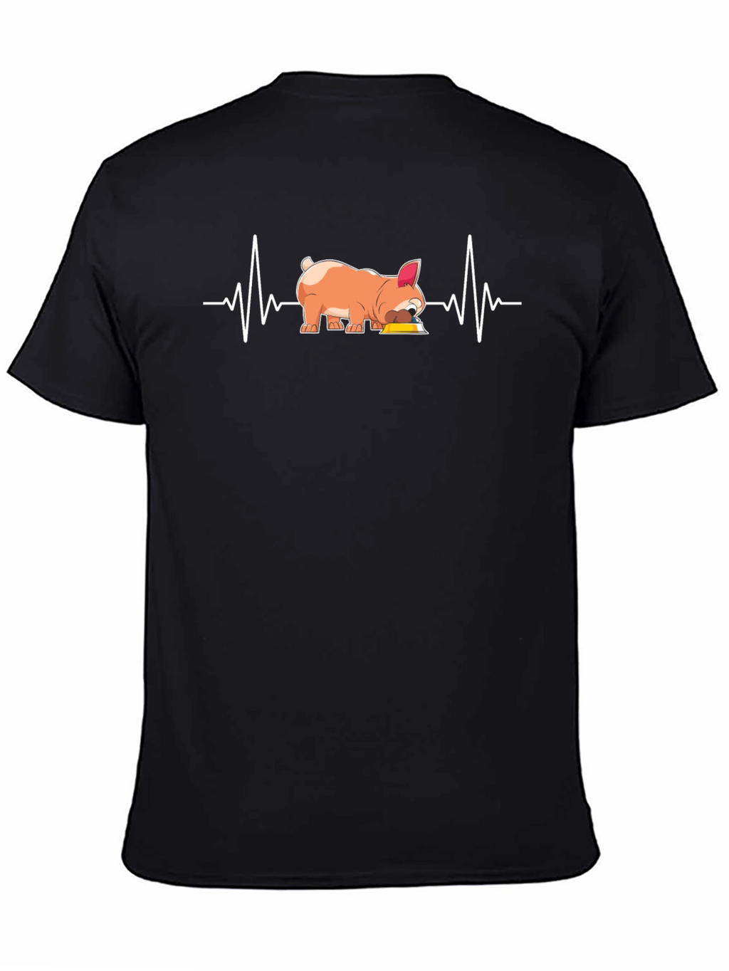 Dog Lover Graphic Tee - French Bulldog Heartbeat
