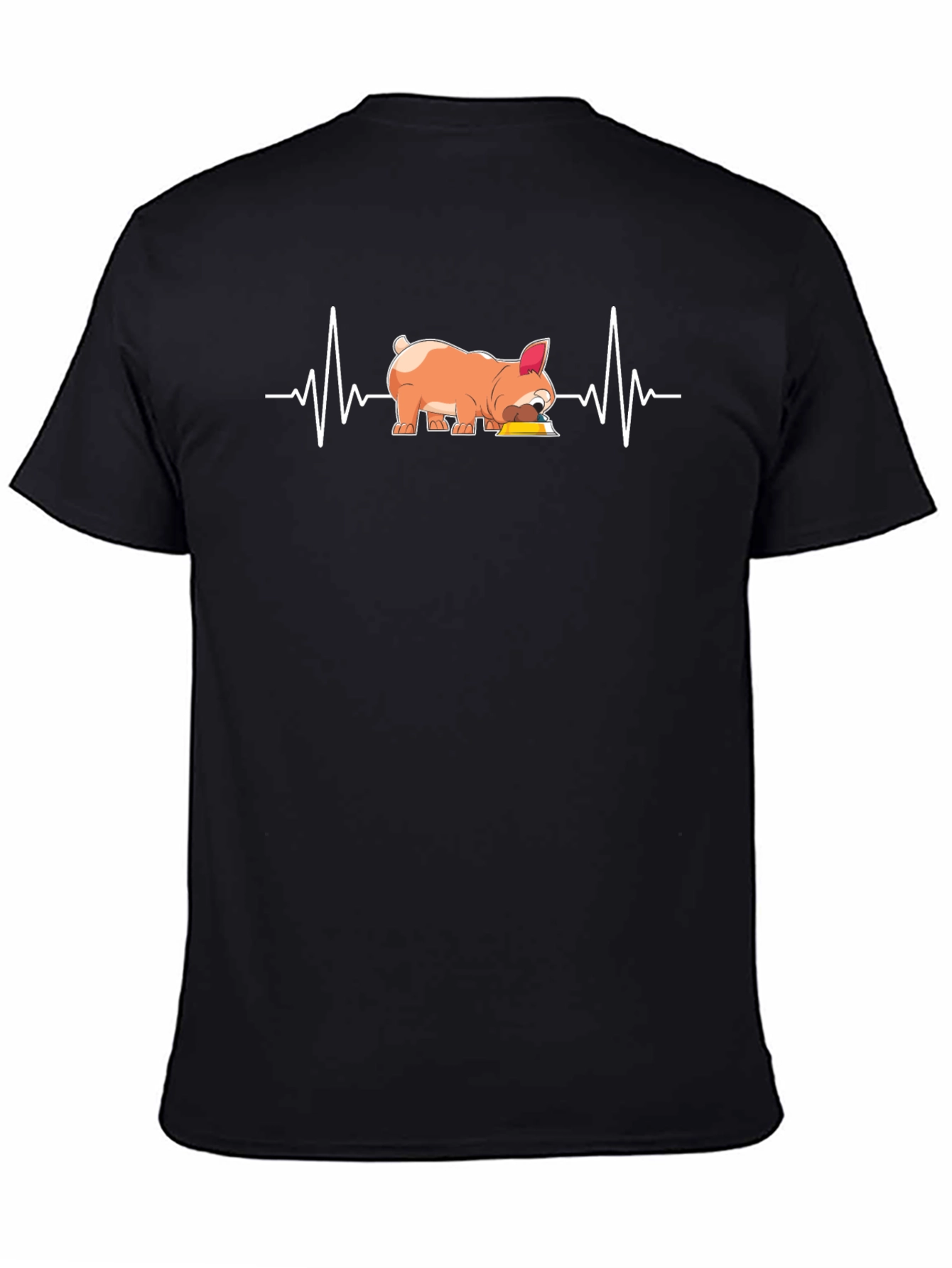 Dog Lover Graphic Tee - French Bulldog Heartbeat