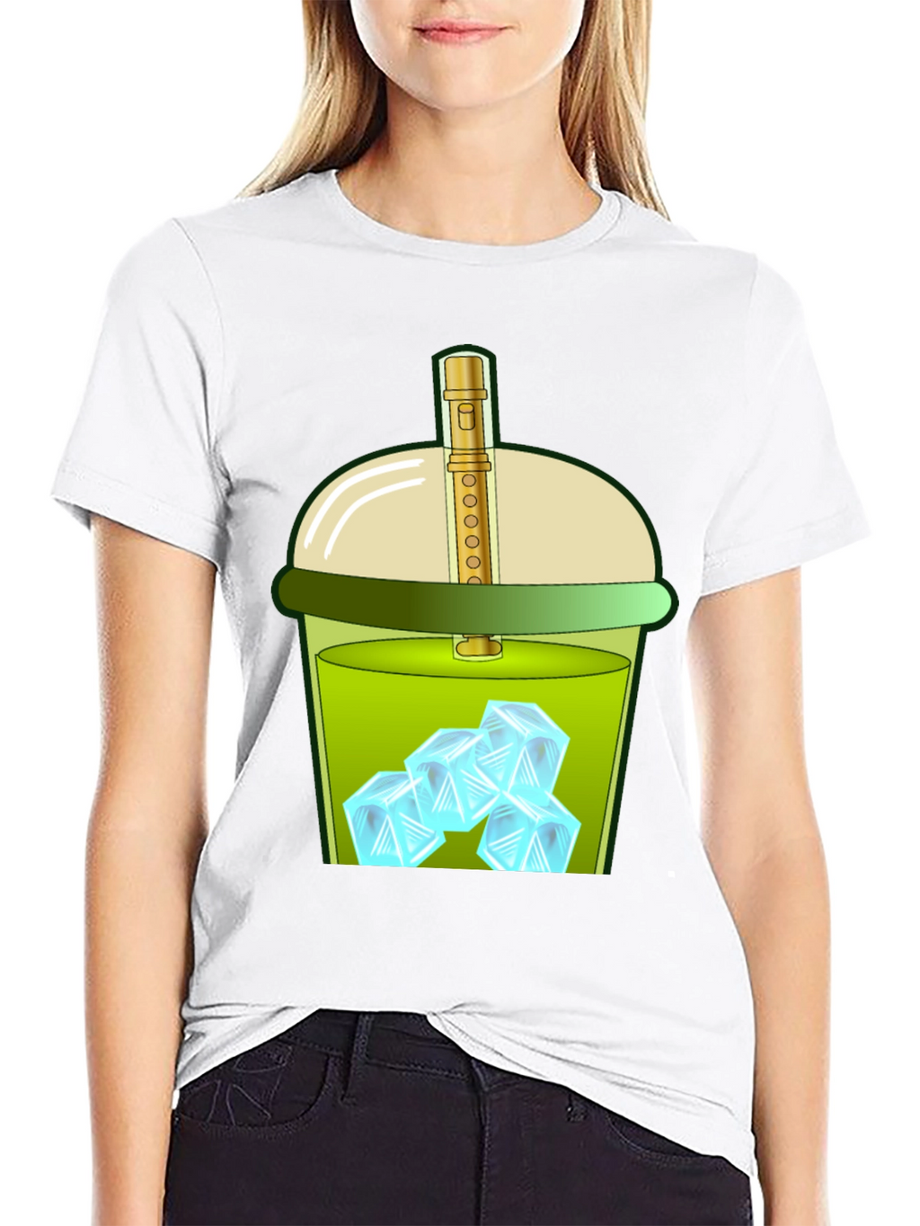 Iced Drink Graphic Tee - Trendy and Fun