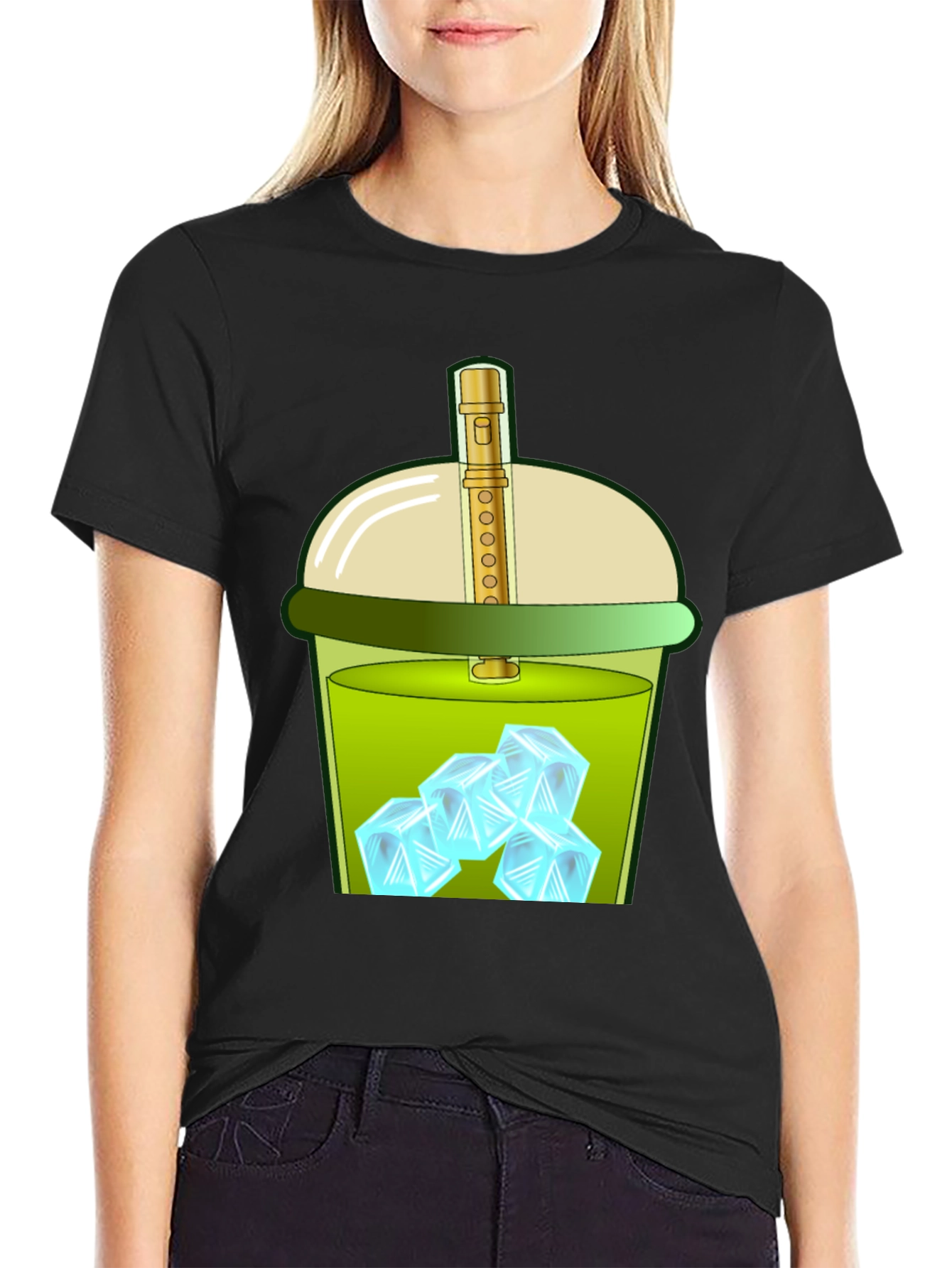 Iced Drink Graphic Tee - Trendy and Fun