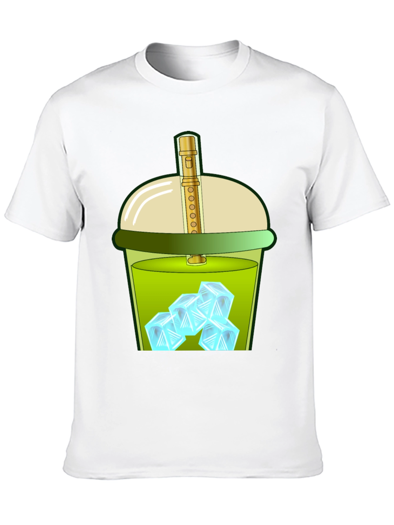 Iced Drink Graphic Tee - Trendy and Fun