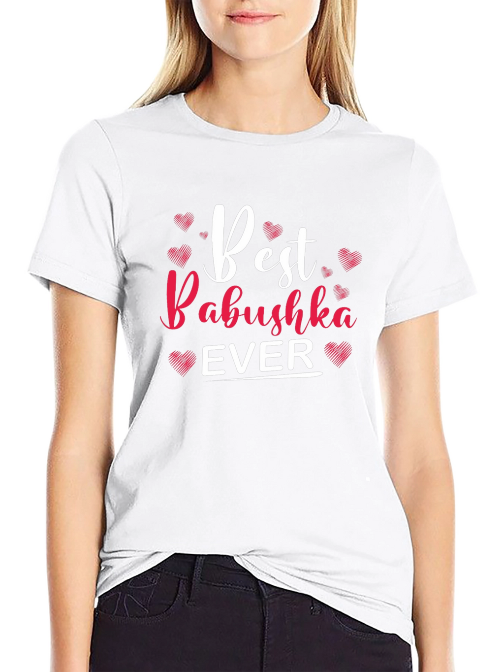 Best Babushka Ever T-Shirt - Cute Heart Design