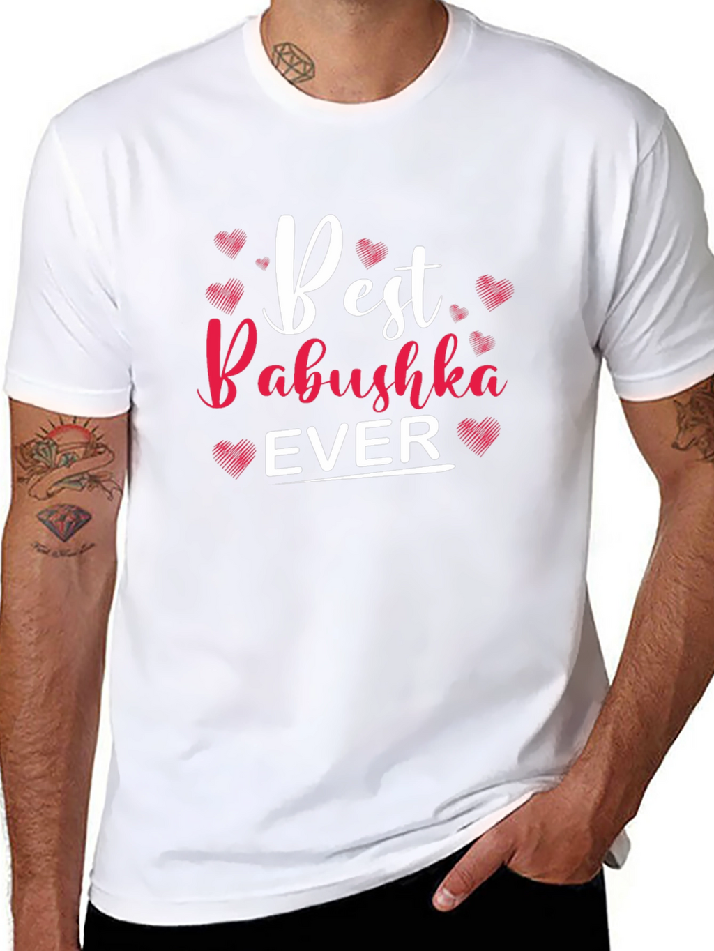Best Babushka Ever T-Shirt - Cute Heart Design