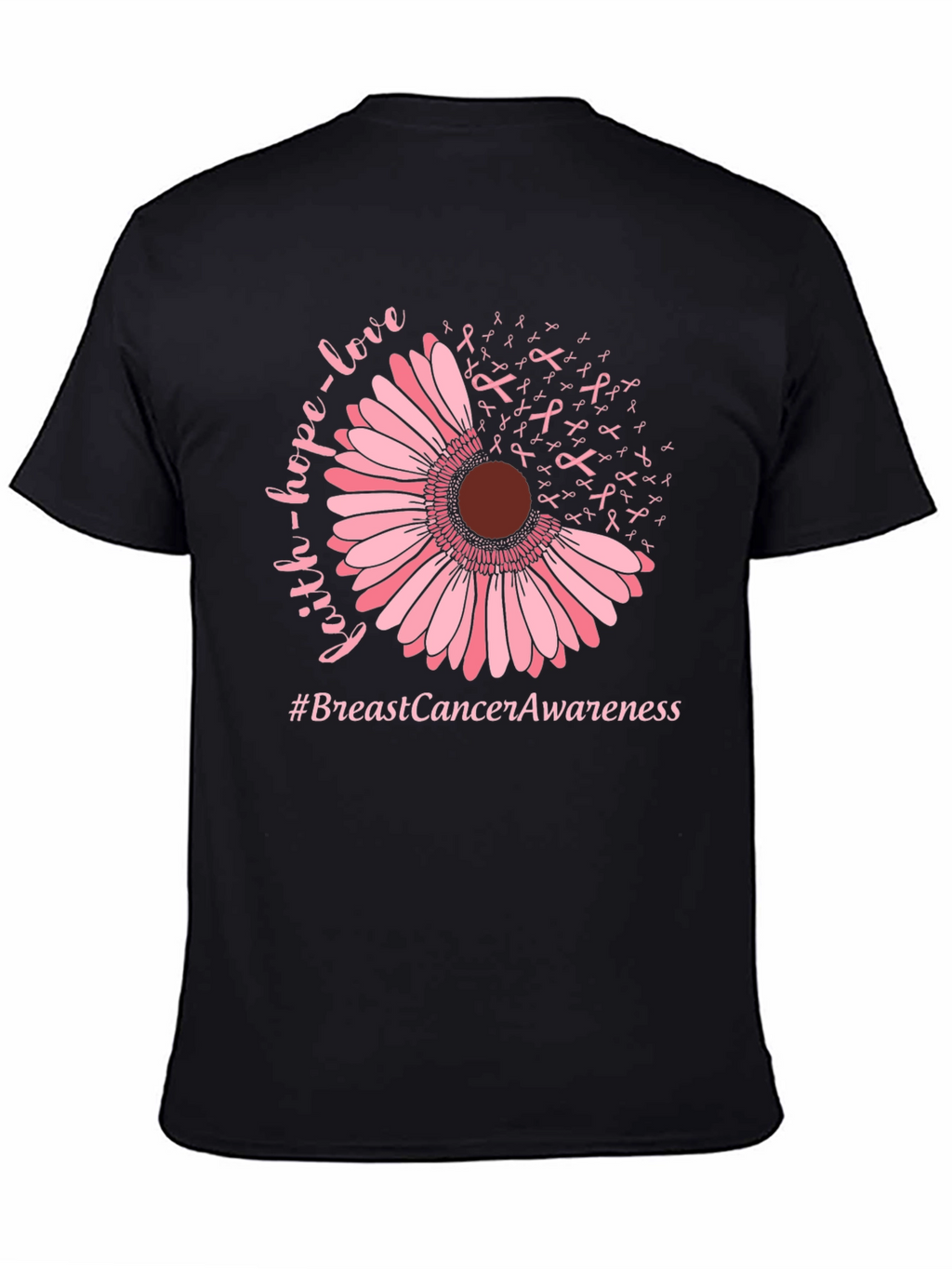 Breast Cancer Awareness T-Shirt Faith Hope Love