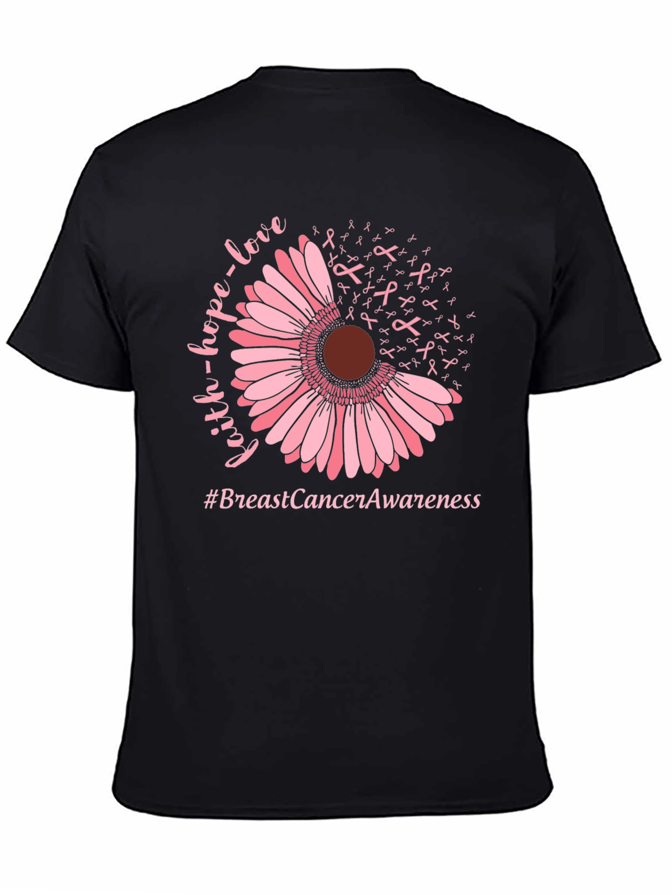 Breast Cancer Awareness T-Shirt Faith Hope Love