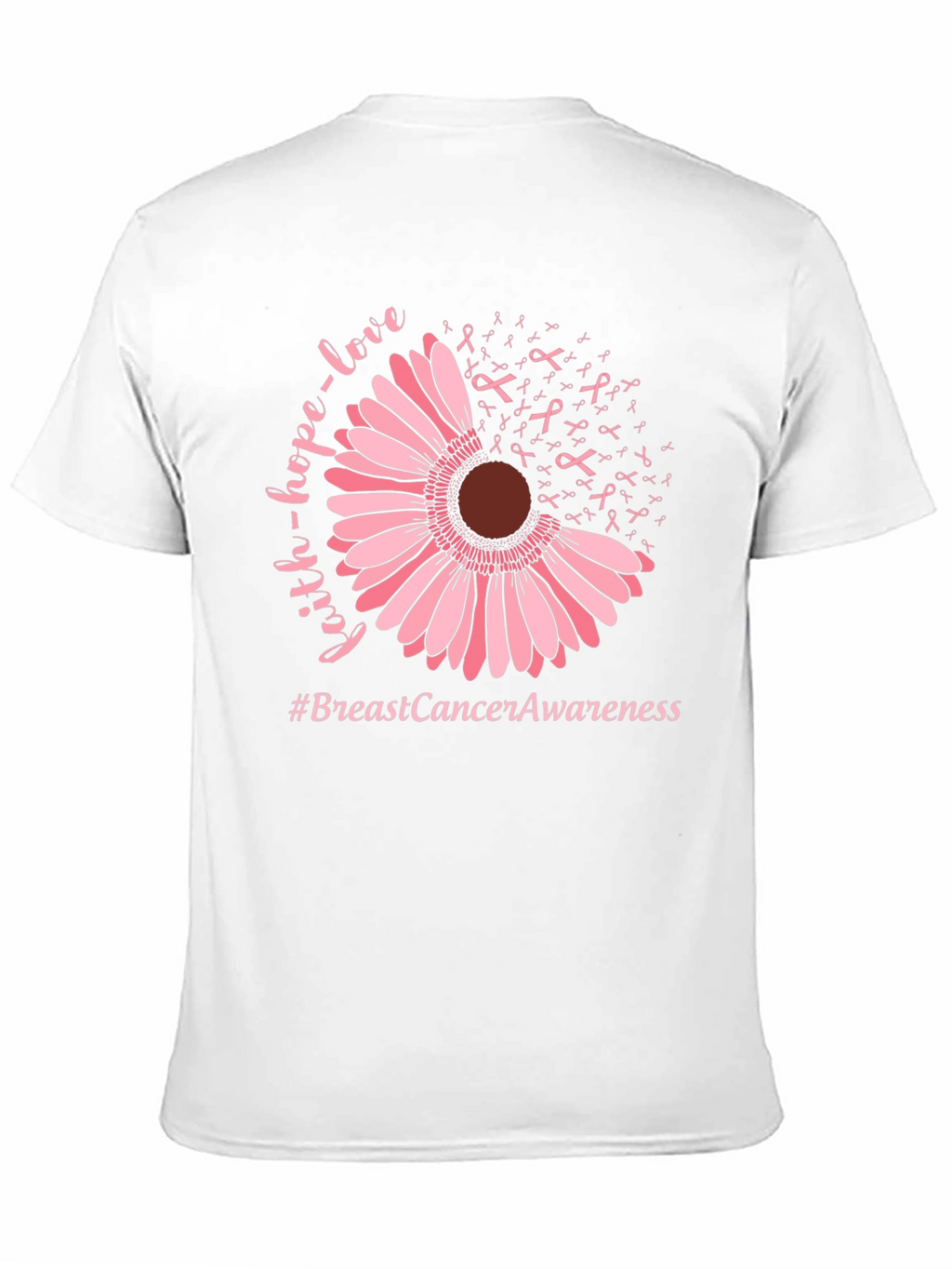 Breast Cancer Awareness T-Shirt Faith Hope Love