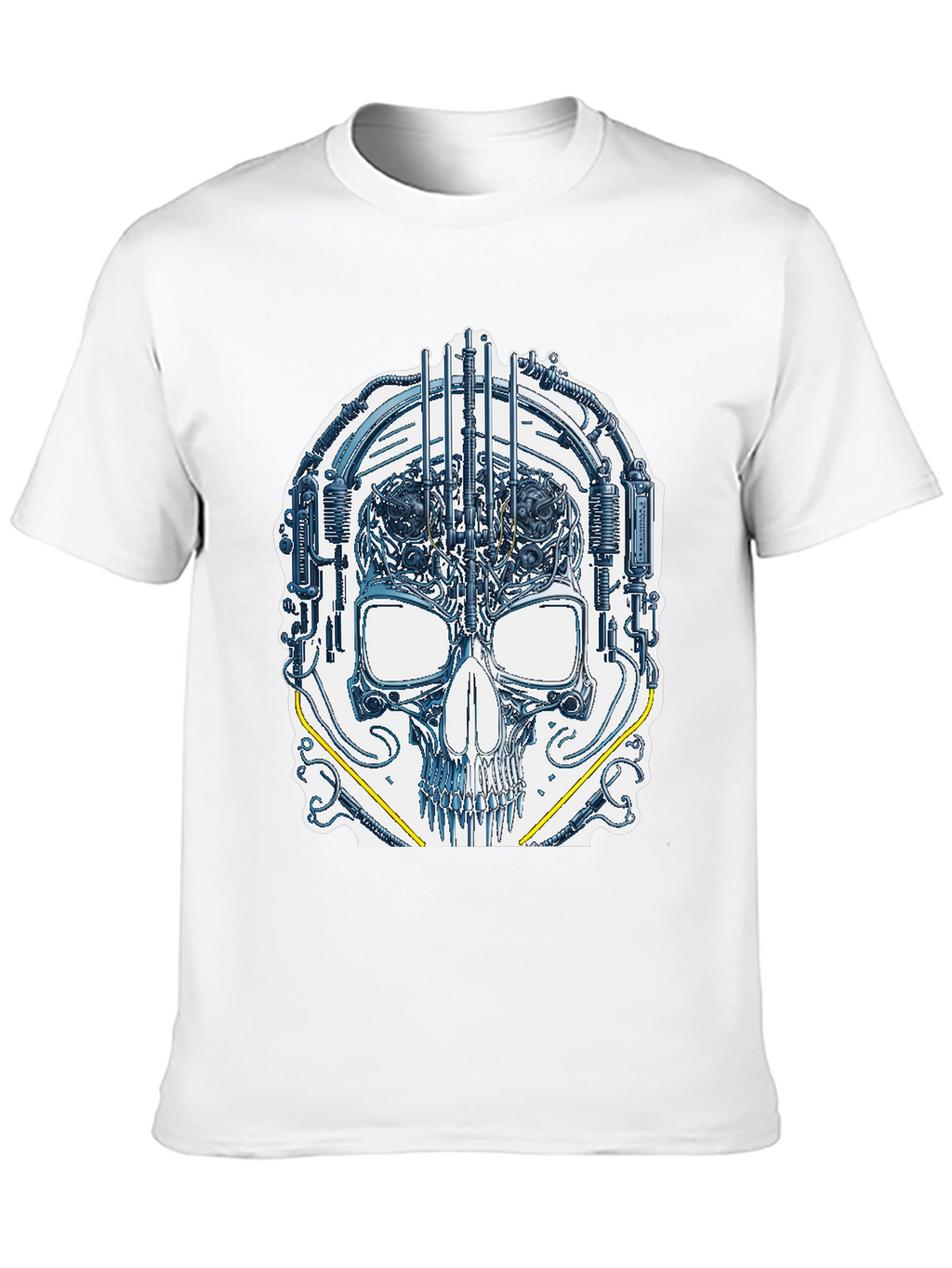 Cyber Skull Graphic T-Shirt - Unique Design
