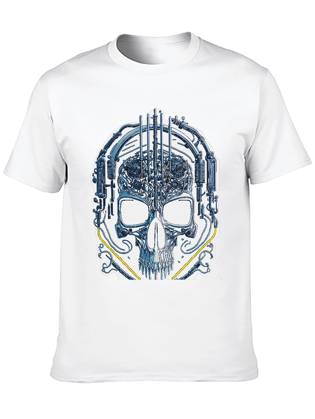 Cyber Skull Graphic T-Shirt - Unique Design