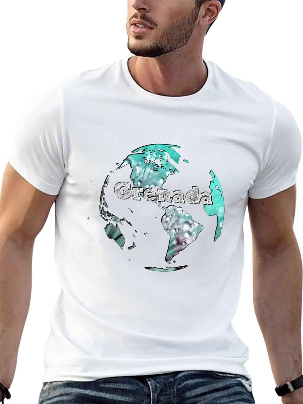 Grenada Globe Graphic Tee - Stylish Travel T-Shirt
