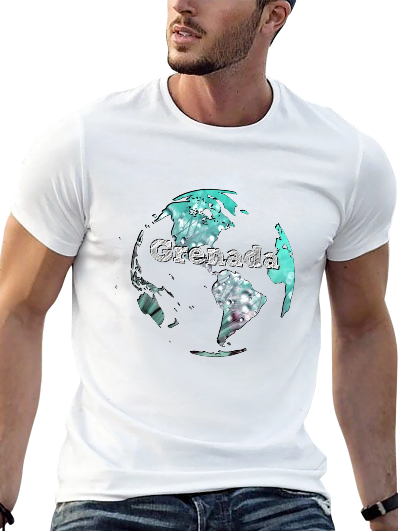 Grenada Globe Graphic Tee - Stylish Travel T-Shirt