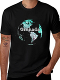 Grenada Globe Graphic Tee - Stylish Travel T-Shirt