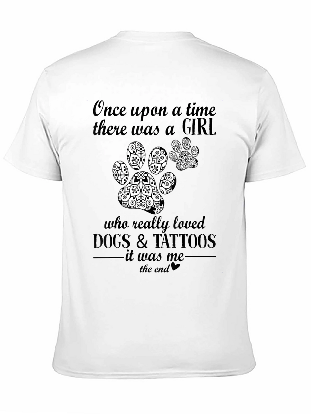 Dog & Tattoos Girl T-Shirt – Funny Dog Lover Graphic Tee