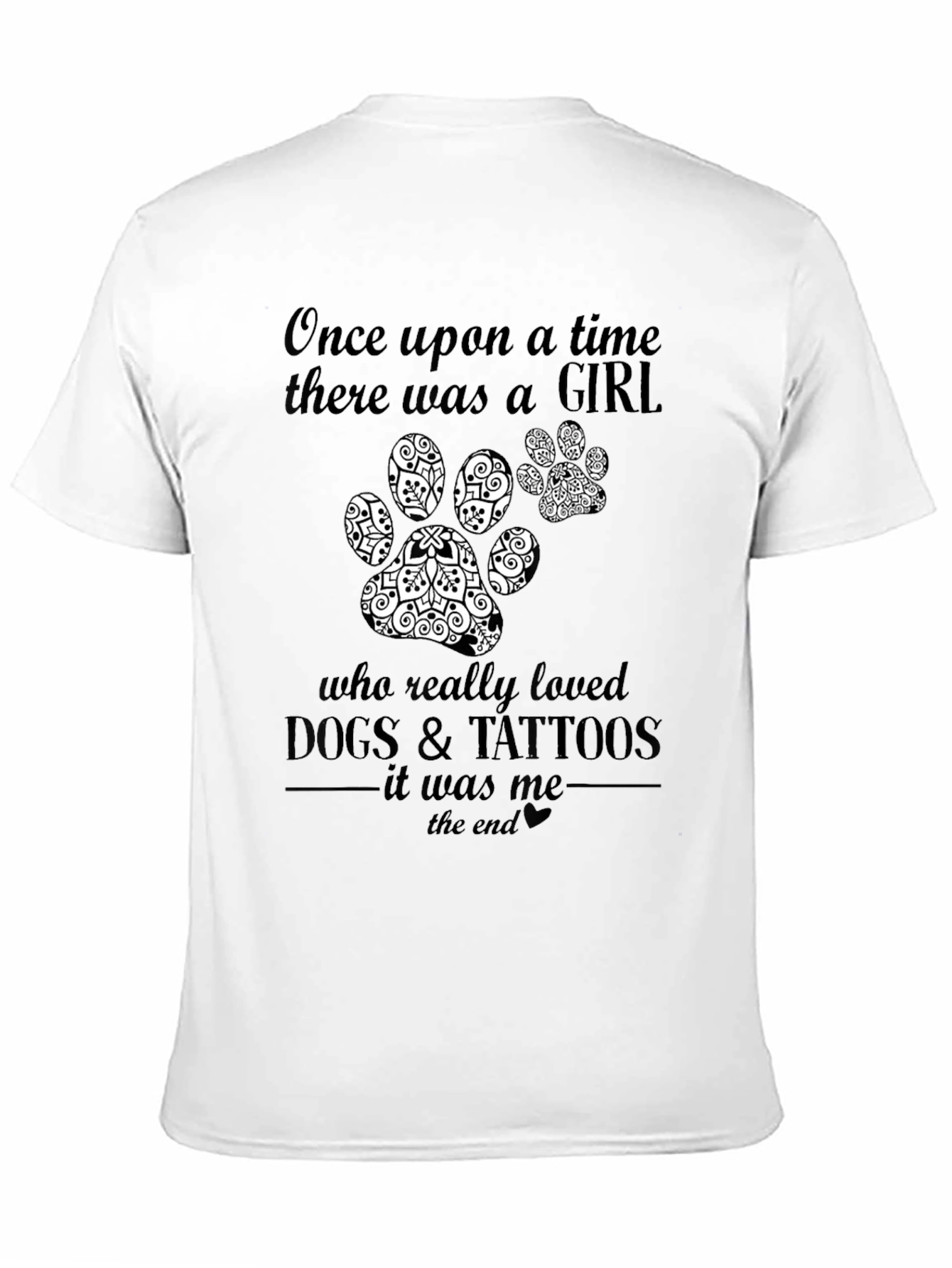 Dog & Tattoos Girl T-Shirt – Funny Dog Lover Graphic Tee