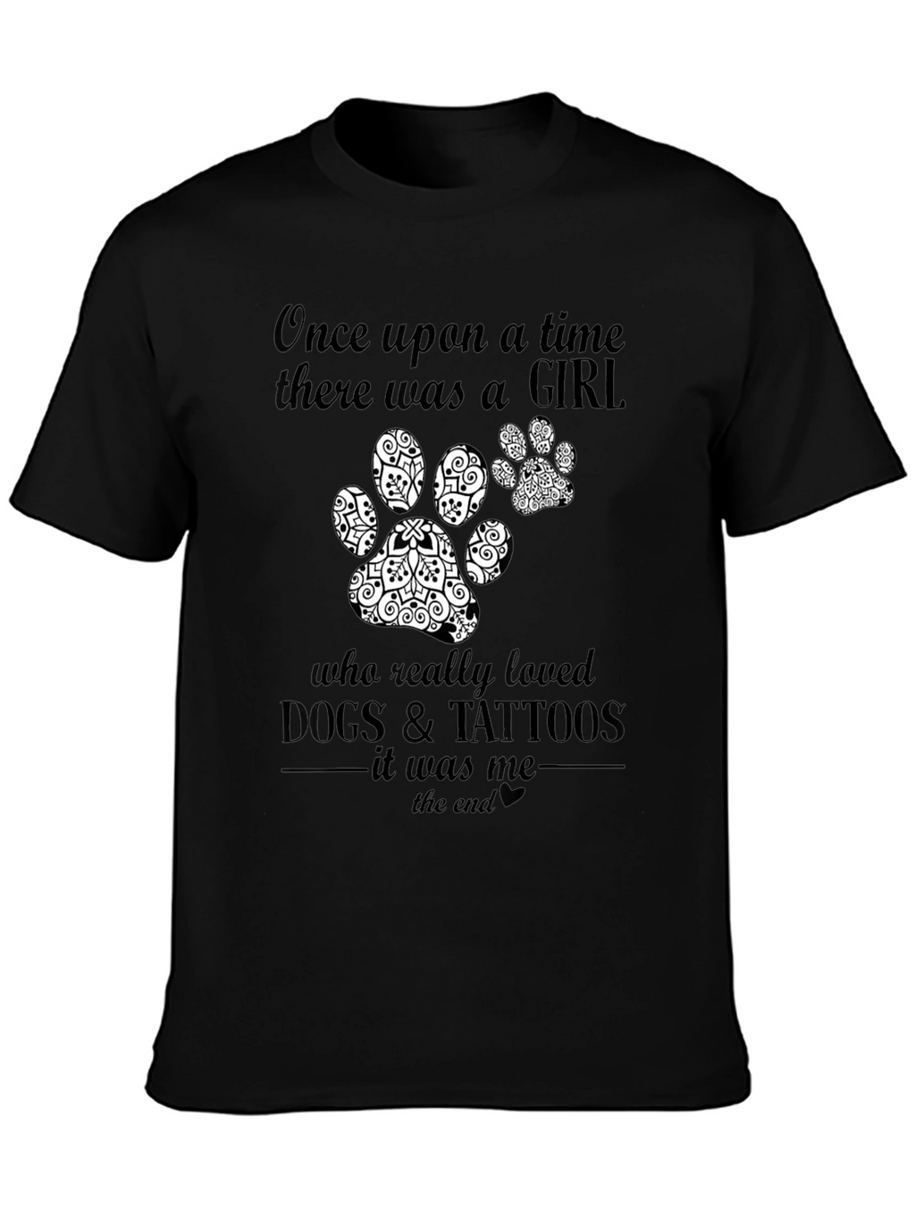 Dog & Tattoos Girl T-Shirt – Funny Dog Lover Graphic Tee