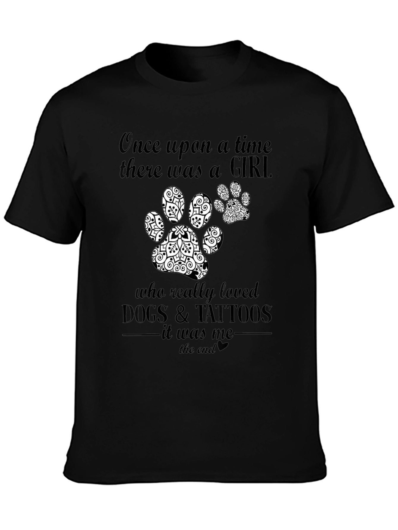 Dog & Tattoos Girl T-Shirt – Funny Dog Lover Graphic Tee