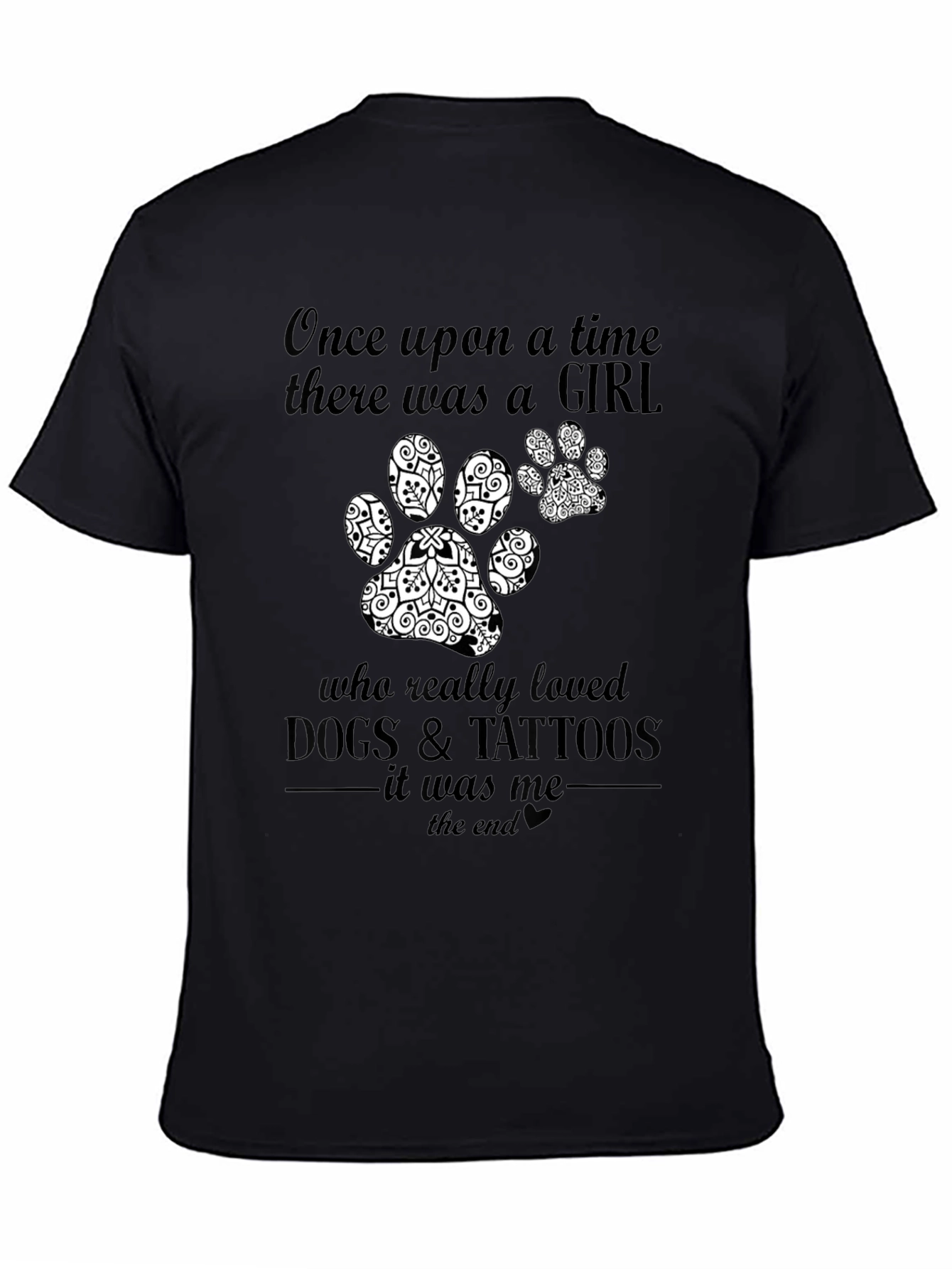 Dog & Tattoos Girl T-Shirt – Funny Dog Lover Graphic Tee