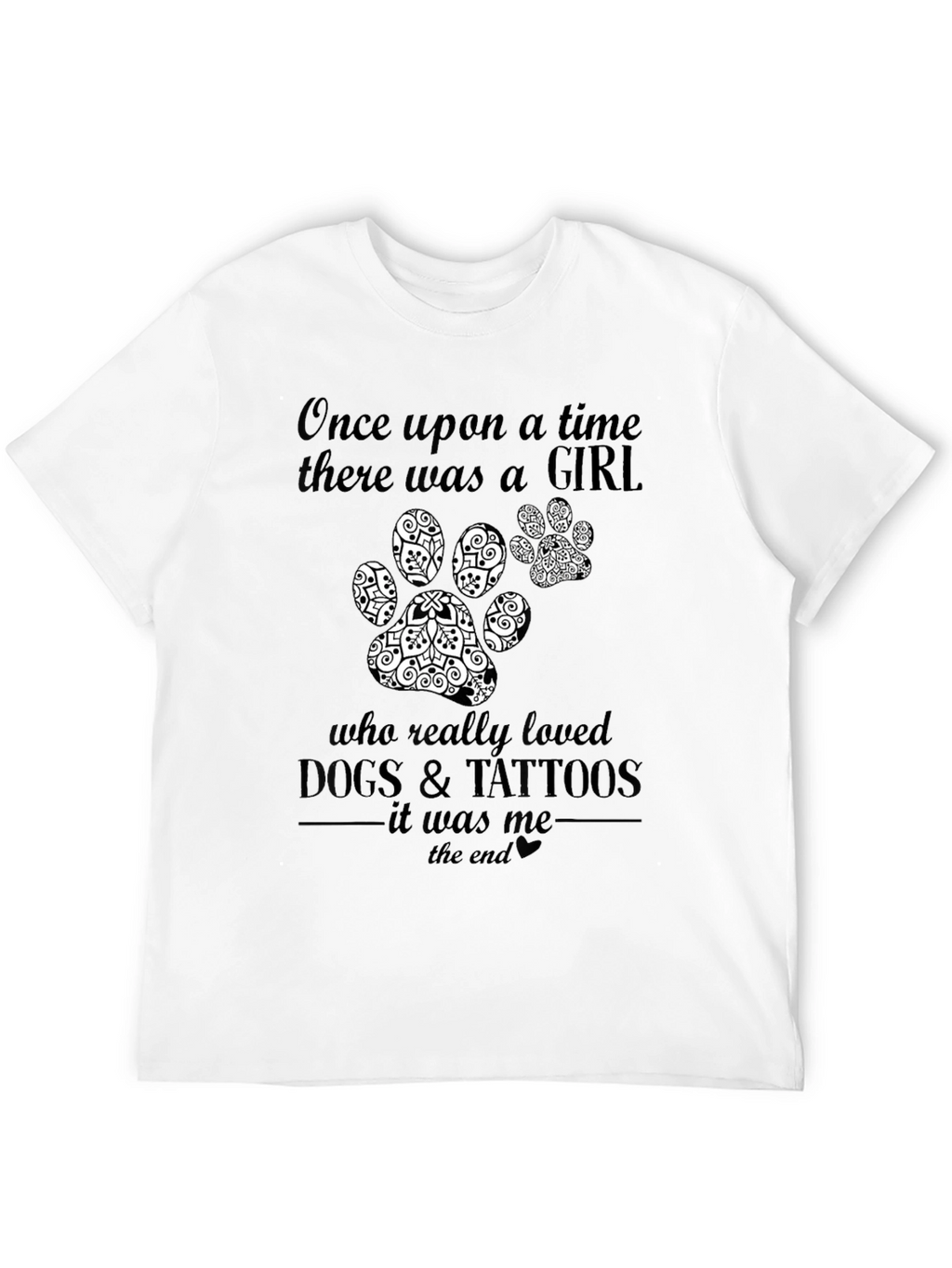 Dog & Tattoos Girl T-Shirt – Funny Dog Lover Graphic Tee