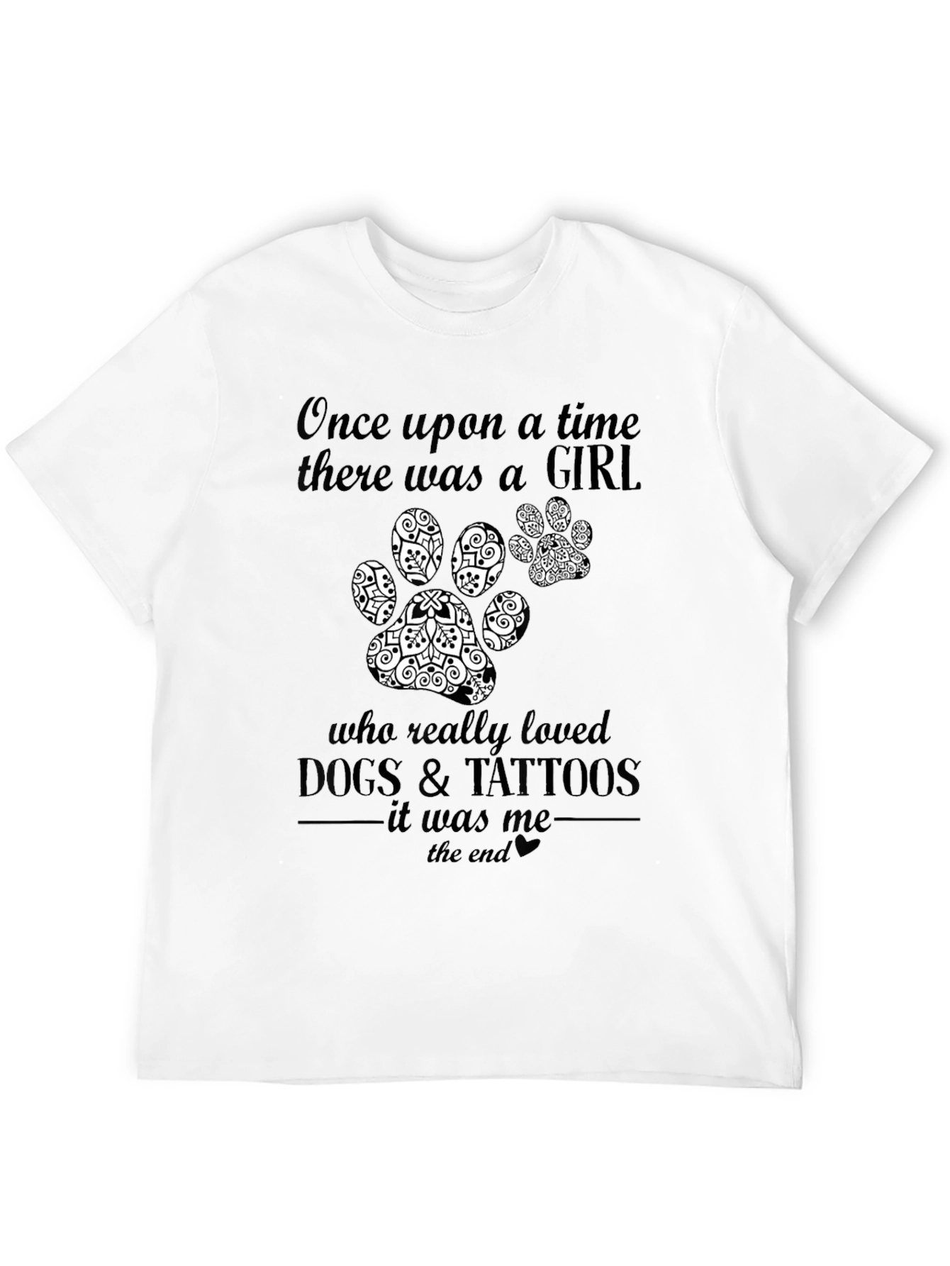 Dog & Tattoos Girl T-Shirt – Funny Dog Lover Graphic Tee